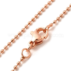 1.5mm Rack Plating Brass Ball Chain Necklaces for Women Men&nbsp;MAK-L044-62RG