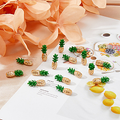 30Pcs Light Gold Plated Alloy Enamel Pendants&nbsp;ENAM-FH0001-68