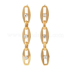304 Stainless Steel Micro Pave Cubic Zirconia Dangle Stud Earrings for Women&nbsp;SA-A003-04G