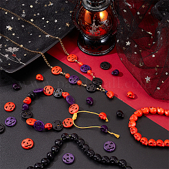 6 Strands 6 Styles Halloween Dyed Synthetic Turquoise Beads Strands&nbsp;G-NB0004-34