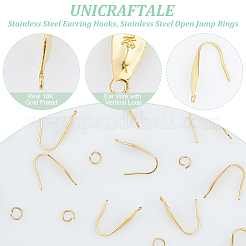 100Pcs 316 Stainless Steel Earring Hooks&nbsp;STAS-UN0054-46