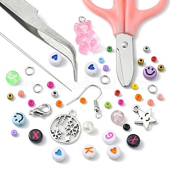 DIY Beaded Earring Bracelet Necklace Making Kit&nbsp;DIY-YW0006-47