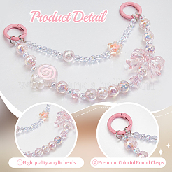 2Pcs Lollipop Bowknot Acrylic Pendant Decorations&nbsp;DIY-BBC0002-27