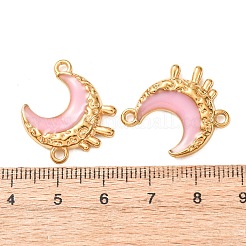 304 Stainless Steel Enamel Crescent Moon Links Connector Charms&nbsp;STAS-D263-14A-G