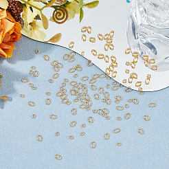 600Pcs 2 Styles Brass Open Jump Rings&nbsp;KK-HS0001-43