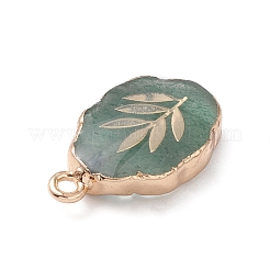 Natural Green Strawberry Quartz Pendants&nbsp;G-K333-01G