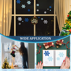 200Pcs Glitter Christmas Snowflake EVA Foam Stickers&nbsp;DIY-ME0001-94