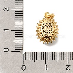Brass Micro Pave Cubic Zirconia and Glass Pendants&nbsp;KK-K388-33G