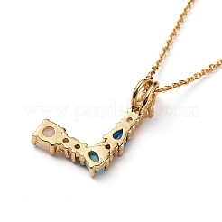 Letter Brass Initial Pendants Necklaces&nbsp;NJEW-JN02584-04