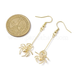 Halloween Spider Brass Dangle Earrings&nbsp;EJEW-JE05859