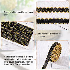 Sparkle Polyester Metallic Lace Trim&nbsp;OCOR-WH0074-93C