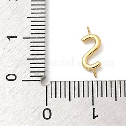 304 Stainless Steel Letter Connector Charms&nbsp;STAS-M108-01G-19