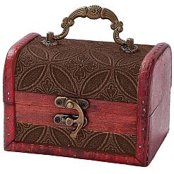 CutHollow 1Pc Vintage Wooden Jewelry Box&nbsp;AJEW-CL0001-12A