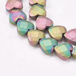 Electroplate Non-magnetic Synthetic Hematite Beads Strands&nbsp;G-P367-I-08