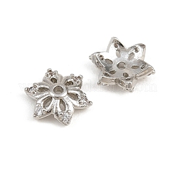 Brass Micro Pave Cubic Zirconia Bead Caps&nbsp;CU-CBA6A75-35A-P