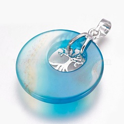 Natural Agate Pendants&nbsp;G-F573-C21