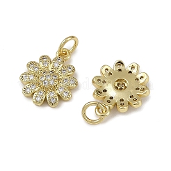 Brass Micro Pave Cubic Zirconia Pendants&nbsp;KK-I358-063G-I