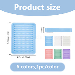 6Pcs 6 Colors ABS Plastic DIY Melty Beads Fuse Beads Tray&nbsp;DIY-DC0004-16