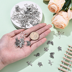 60Pcs 12 Styles Tibetan Style Alloy Pendants&nbsp;TIBEP-YW0002-13