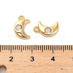 Brass Cubic Zirconia Charms&nbsp;KK-D300-05G