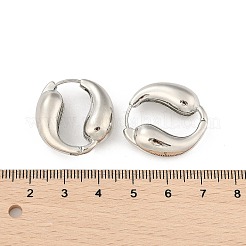 Brass Hoop Earrings for Women&nbsp;EJEW-U041-09P