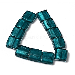 Handmade Silver Foil Lampwork Beads Strands&nbsp;FOIL-K002-01