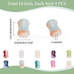 90Pcs 10 Colors Glass Beads Strands&nbsp;GLAA-NB0001-55
