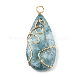 Natural Mixed Gemstone Copper Wire Wrapped Pendants&nbsp;PALLOY-JF02208