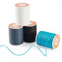 4 Rolls 4 Colors Round Waxed Polyester Cord&nbsp;YC-TA0001-21D