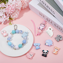 10Pcs 10 Styles Food Grade Eco-Friendly Silicone Beads&nbsp;SIL-SC0002-27