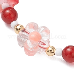 Natural Carnelian Beads Braided Bead Bracelets&nbsp;BJEW-MZ00167-02
