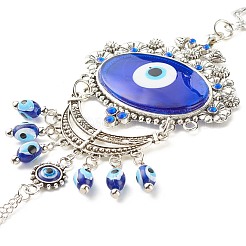 Glass Turkish Blue Evil Eye Pendant Decoration&nbsp;LS-HJEW-I008-05AS