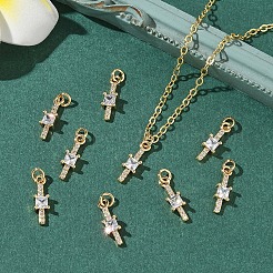 SHEGRACE Brass Micro Pave Cubic Zirconia Pendants&nbsp;XGRQ3D271-511G