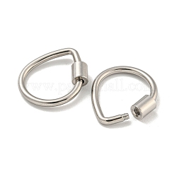 Non-Tarnish 304 Stainless Steel Screw Carabiner Lock Charms&nbsp;LS-STAS-C092-01B-P