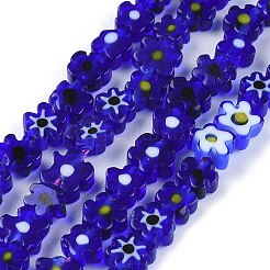 Handmade Millefiori Glass Bead Strands&nbsp;LAMP-J035-6mm-14