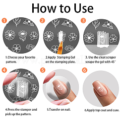 Stainless Steel DIY Nail Art Templates&nbsp;MRMJ-WH0092-030