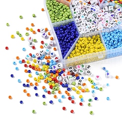 DIY Letter & Seed Beads Jewelry Set Making Kit&nbsp;DIY-YW0005-21