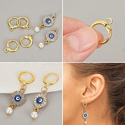 Brass Huggie Hoop Earring Findings&nbsp;KK-BC0005-28G