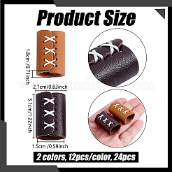 24Pcs 2 Colors PU Leather Scraf Adjustment Buckles&nbsp;FIND-PH0060-39