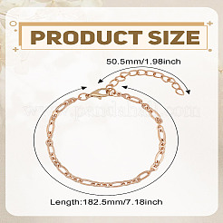 1Pc Stainless Steel Paperclip Chain Bracelets for Women&nbsp;BJEW-LP0002-24G