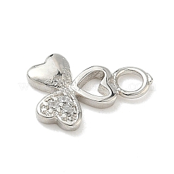 Brass Micro Pave Clear Cubic Zirconia Charms&nbsp;LS-KK-H528-06A-P