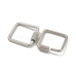 Non-Tarnish 304 Stainless Steel Screw Carabiner Lock Charms&nbsp;LS-STAS-C092-04A-P