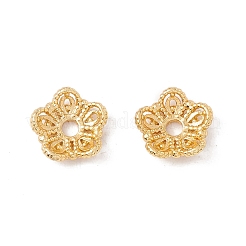 5-Petal Brass Bead Caps&nbsp;KK-A162-02G