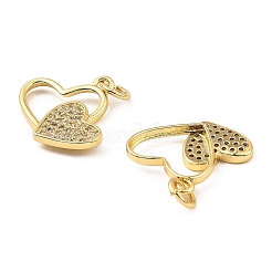 Real 18K Gold Rack Plating Brass Micro Pave Cubic Zirconia Pendants&nbsp;ZIRC-L100-143G