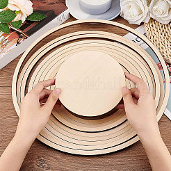 Unfinished Basswood Round Shapes Set&nbsp;DIY-WH0292-49