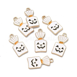 Halloween Light Gold Tone Alloy Enamel Pendants&nbsp;ENAM-P247-29KCG