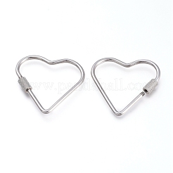 Non-Tarnish 304 Stainless Steel Screw Carabiner Lock Charms&nbsp;STAS-K192-04P