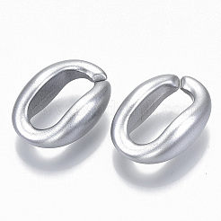 Opaque Spray Painted Acrylic Linking Rings&nbsp;LS-OACR-S021-62A-B02