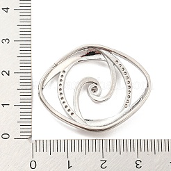 Brass Pave Clear Cubic Zirconia Cabochons&nbsp;KK-P243-06P