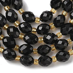 Natural Black Onyx Beads Strands&nbsp;G-F809-A23-01